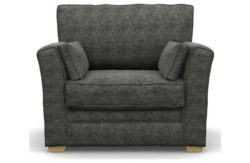 Heart of House Malton Fabric Cuddle Chair - Grey